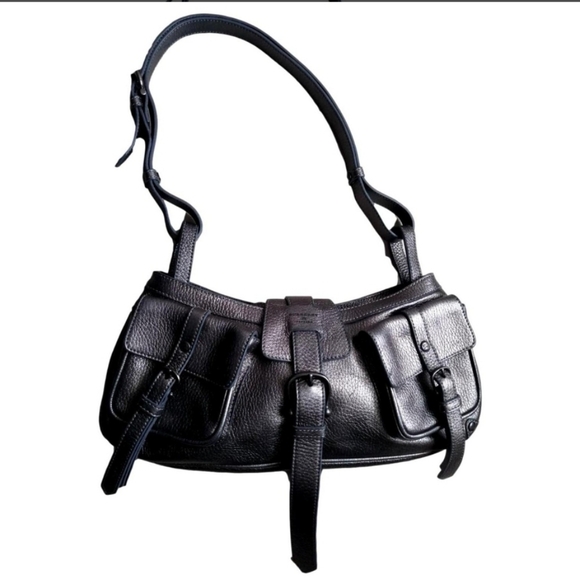 Burberry Prorsum Runway Cinda Black Leather Moto Crossbody Handbag Shoulder bag - Picture 3 of 15